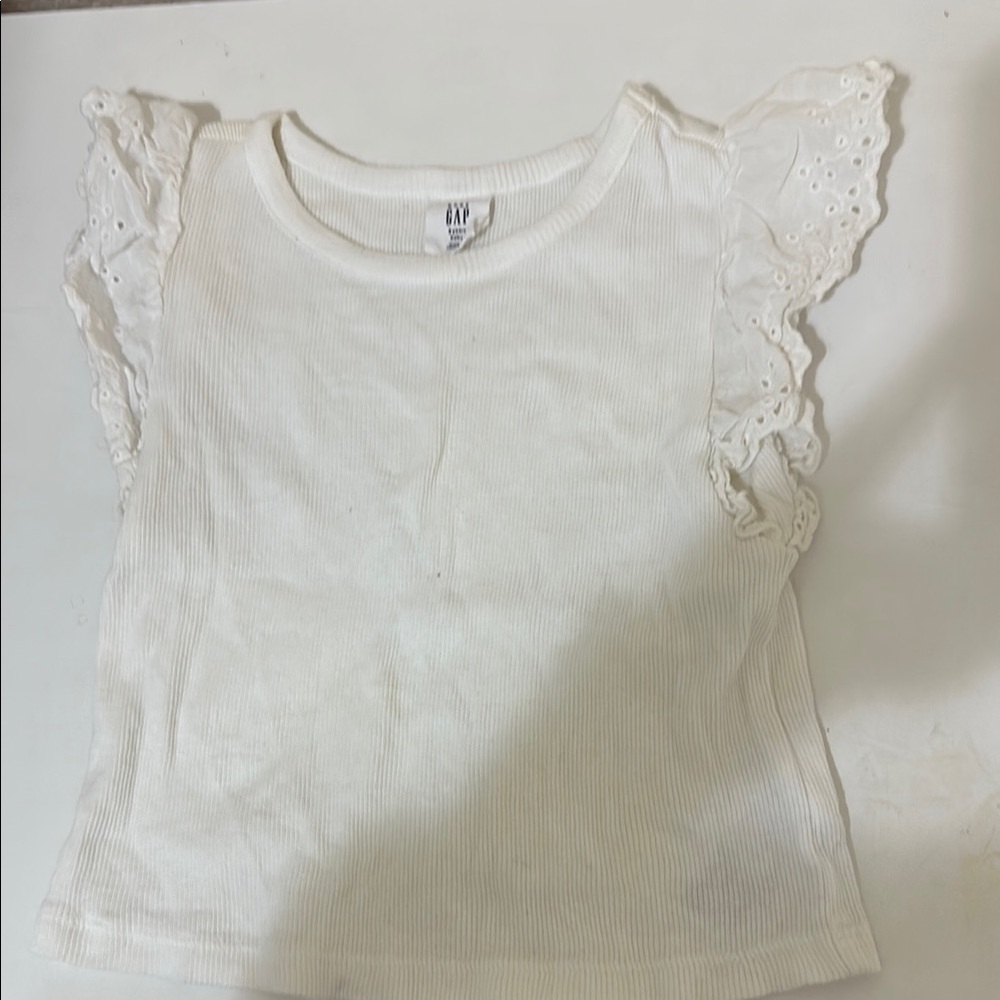 3/10$ White Eyelet Sleeve Kids Top